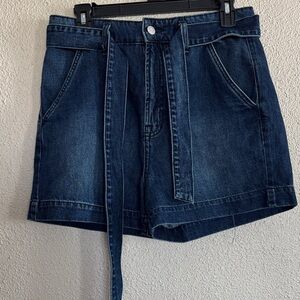 GAP Denim Navy Blue High-Rise Waistband Shorts